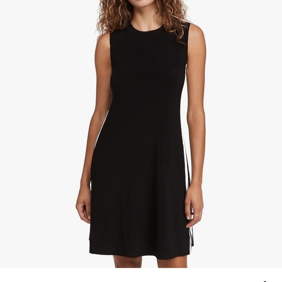 Norma Kamali Side Stripe Sleeveless Dress Size Small - Picture 2 of 6